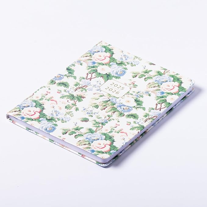 Eccolo 2025-2026 Large Agenda Planner, 18 Month, Yearly, Monthly & Weekly Views, Reminders, Goals Tracker (Flexi-Cover - 8 x 10")