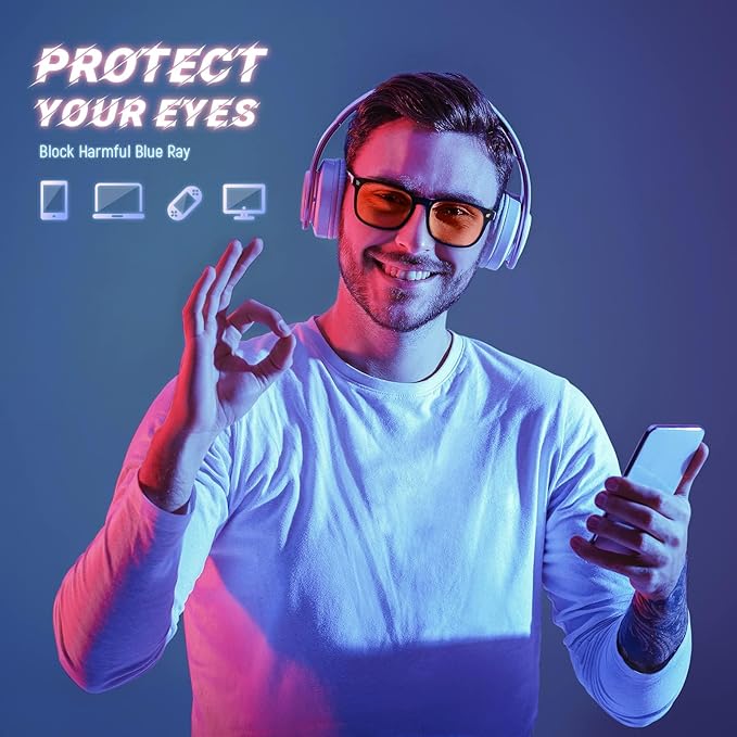 livho High Tech Blue Light Glasses - Advanced up to 99% Blue Light Blocking Computer Glasses - Screen Fatigue & UV Protection
