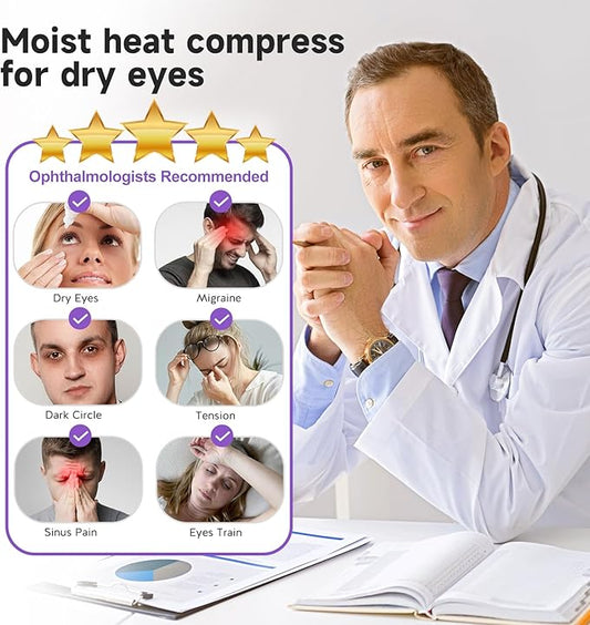 Umisleep Lavender Eye Mask, 0.45 lb Aromatherapy Weighted Eye Mask for Dry Eyes, Sleep Mask for Men Women, Hot Therapy Eye Cover for Compression Pain Relief, Eye Pillow for Puffy Eyes, Sinus Pain-Pink