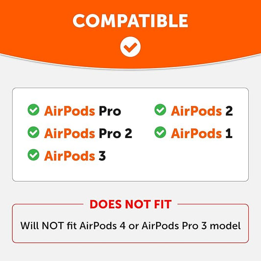 WC HookZ - Patented Upgraded Over Ear Hooks for AirPods Pro 1, 2 & AirPods 1, 2 & 3- Two Size Pairs Included in Package, Unique Left & Right Hook, Made by Wicked Cushions | Yellow Starburst