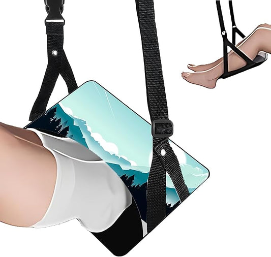 Airplane Foot Hammock Comfort Foot Hammock for Plane Travel Accessories,Airplane Gadgets,Good Use for Travel Essentials, Office,Desk (Forest, 1 Pack)