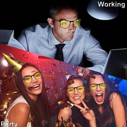 Blue Light Blocking Glasses, Blue Blocker Computer Glasses for Men Women, Anti Glare 400 UV & Eye Strain Fake Square Glasses