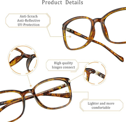 LifeArt Blue Light Blocking Glasses, Anti Eyestrain, Computer Reading Glasses,TV Glasses for Men and Women