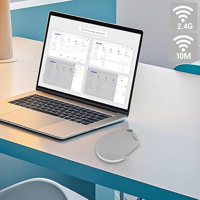 Cute Pig Design Wireless Mouse - Dual Mode Bluetooth & USB, Silent Operation, Ergonomic, Ideal for Laptops & PCs, for Animal Lovers and Family (Gray)