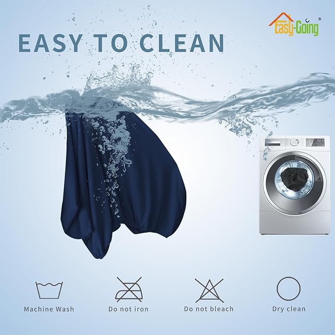 Easy-Going Stretch Sectional Couch Covers 1 Piece Chaise Lounge Slipcover L Shape Separate Cushion Couch Seat Chaise Cover for Both Left/Right Sectional Couch Navy