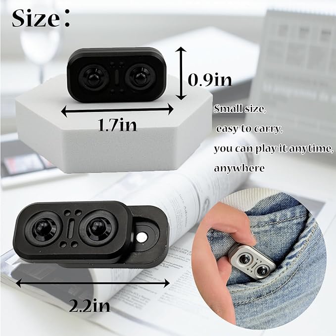 Owl Fidget Slider, Metal Fidget Slider, Fidget Toy, Figette Toys Adults, EDC Fidget Slider, Fidget Spinner, Pressable and Rotatable Slider