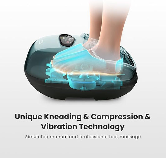 Snailax Shiatsu Foot Massager with Heat, Deep Kneading, Compression, Vibration,FSA HSA Eligible,Electric Feet Massage Machine for Plantar Fasciitis,Neuropathy,Foot Warmer,Remote Control,Size 13,Gifts