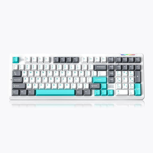 LINGBAO K98 Gaming Keyboard,10000mAh Battery,Wireless Mechanical Keyboard BT5.0/2.4G/USB-C, Gasket Hot Swappable,RGB Backlit, Creamy Sounding Keyboards with Number Pad for Win/Mac/PC/Gaming/Typing