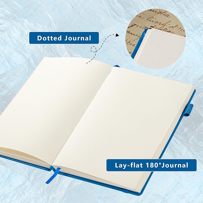 TIEFOSSI Constellations Dotted Journal Notebook-A5 Writing journals with 100gsm 400pages Paper, Hardcover Bullet Organizers Notebook for Women, Men, Teens (Pisces)
