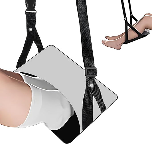 Airplane Foot Hammock Comfort Foot Hammock for Plane Travel Accessories,Airplane Gadgets,Good Use for Travel Essentials, Office,Desk (Grey, 1 Pack)