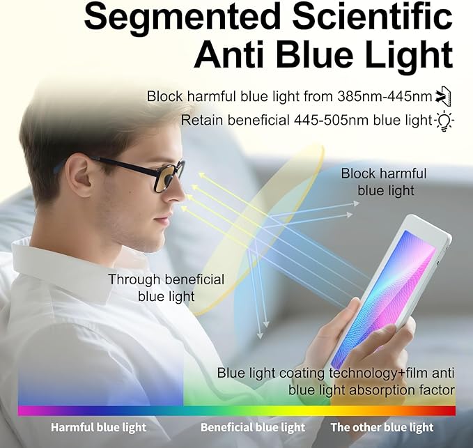 Blue Light Blocking Glasses, HD Vision Blue Light Filter Glasses, Anti Eye Fatigue for Gamers and Office Workers, Experience Comfort for Computers, Smartphones, and TVs