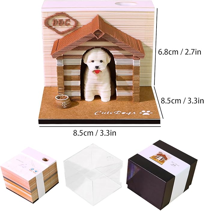 3D Timepiece Calendar 2026 Paper Art Memo Pad with LED Light – Tear-Away Desk Calendar for Record, Planner & Habit Tracker, Bookmark, Gift & Decorative Office Decor