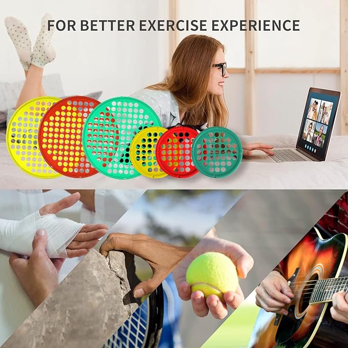 Hand Exercise Webs for Physical Therapy, Hand Grip Strengthener, Finger Exerciser, Portable Size, Latex Free, 7" Diameter