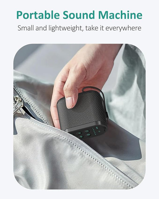 Portable White Noise Sound Machine for Adults, Baby - Brown/Pink/White Noise Machine:Rechargeable Battery, Headphone Jack, 21 Sounds, Nonstop Play & Sleep Timer, Memory Function, Home, Office,Travel