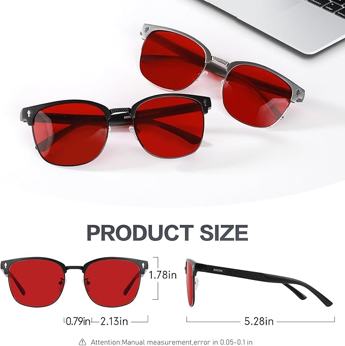 BIRCEN Blue Light Blocking Glasses: Al-Mg Metal Bluelight Computer Clear Glasses for Men Women Anti Eyestrain Office Home