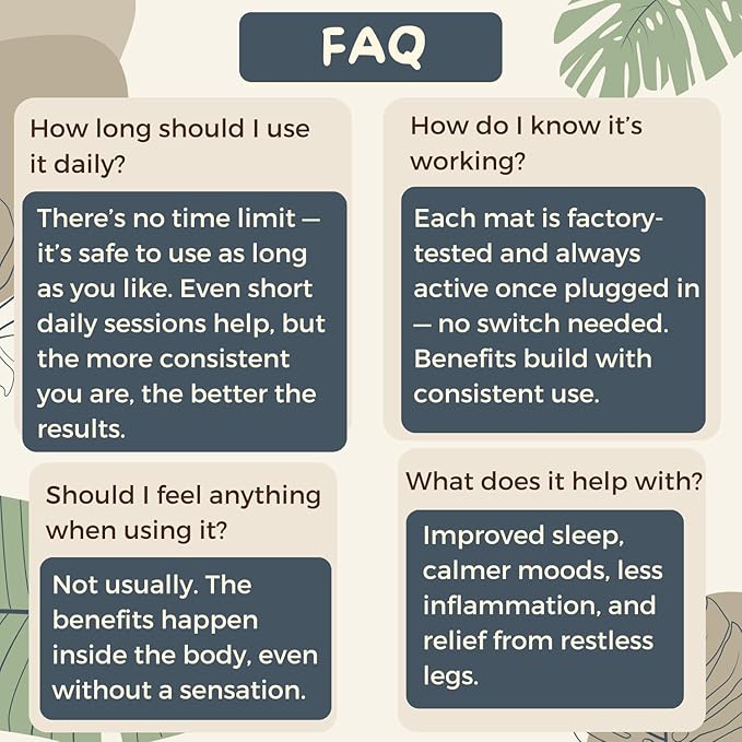 GAYA Grounding Mat for Feet, Sleep Improvement, Back Pain Relief, Muscle Relaxation & Stress, Earthing Pads for Bed, Ground for Desk, Earth Mats, Bedding Pad (24''X16'')