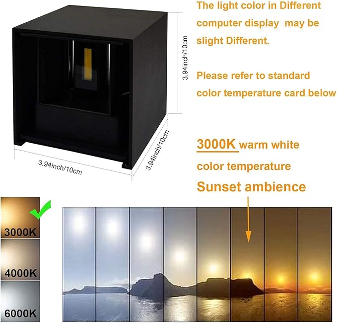 Wall Sconces Set of Two,Outdoor Wall Lights,Exterior Light Fixture,Variable Beam Angle Adjusted,Outdoor Lights for Patio House Waterproof,Porch Lights Outdoor Wall,Up Down Lights Outdoor 2Pack