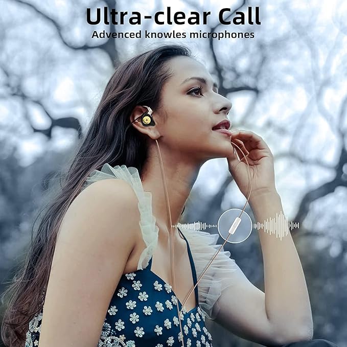 KZ EDX PRO Wired Earbuds with Microphone, Noise Isolating in Ear Headphones Powerful Bass IEM Earphones, Tangle-Free Cord 3.5mm Audio Jack Compatible with Phones Android Tablets Laptops(Cyan with Mic)