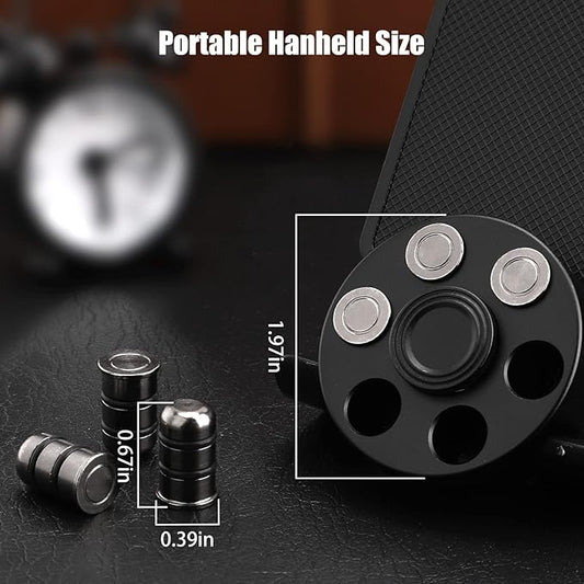 Fidget Spinner Toy for Adults Kids, Cool Black Alloy Hand Finger Spinner, Stress Relief Anti Anxiety Fidget Cube Fidget Toy, Sensory Spinning Desk Toys Gifts Party Favors