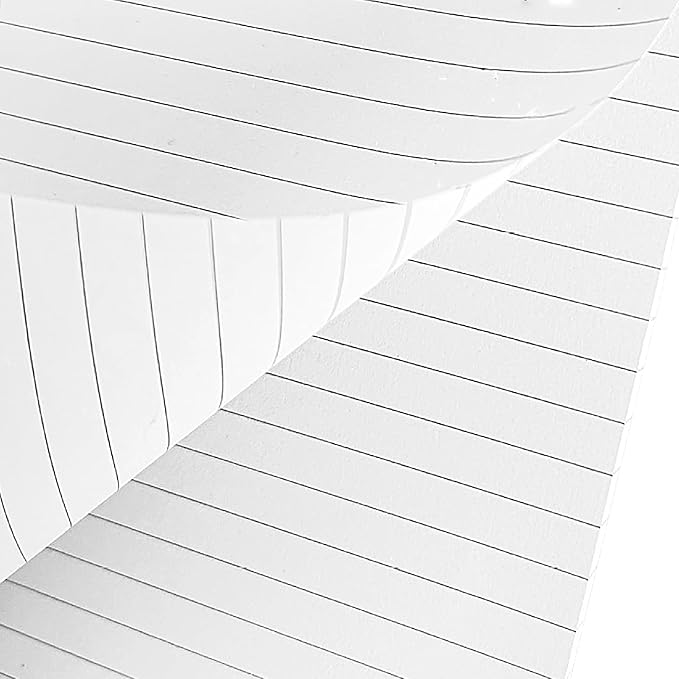 8 Pack Legal Pads 8.5x11, White Note Pads, 50 Sheet Writing Note Pad with Sturdy Cardboard Backing for Office, Daily Planning