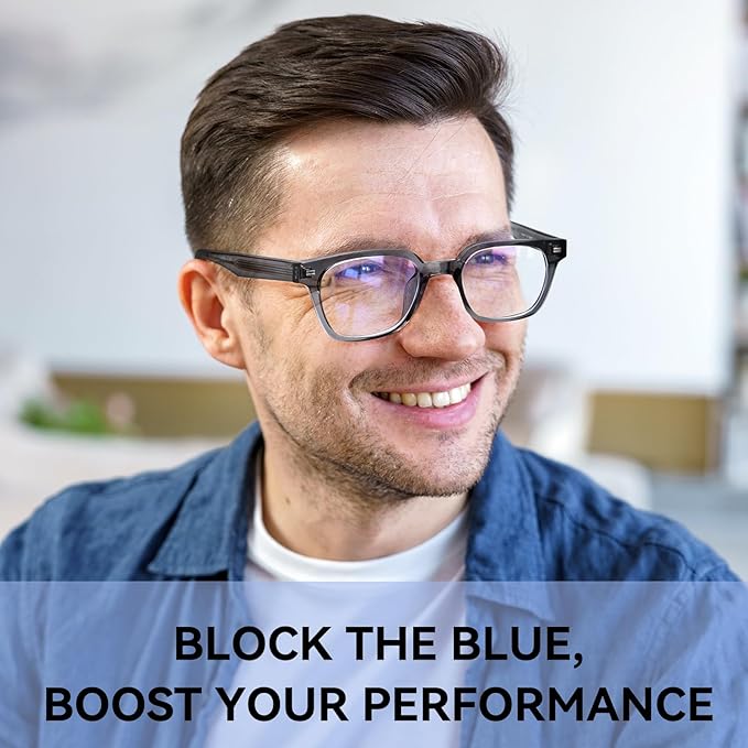 Dollger Blue Light Glasses for Men Women Blue Light Blocking Computer Screen Glasses Men Clear Frames Eyeglasses