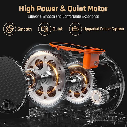 ANCHEER Under Desk Elliptical Machine, Electric Seated Pedal Exerciser Machine with 12 Adjustable Speed, Quiet & Portable, LCD Display Monitor, Remote Control, Leg Exerciser for Home Office