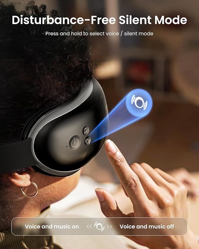 RENPHO Eyeris 1 Eye Massager with Heat, Birthday Gifts Eye Mask for Mom Dad Women Men Her Him, Smart Sleep Mask for Relax, Reduce Strain