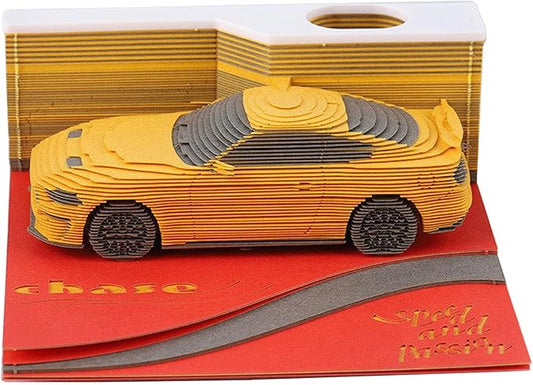 3D Timepiece Calendar 2026 Paper Art Memo Pad with LED Light – Tear-Away Desk Calendar for Record, Planner & Habit Tracker, Bookmark, Gift & Decorative Office Decor