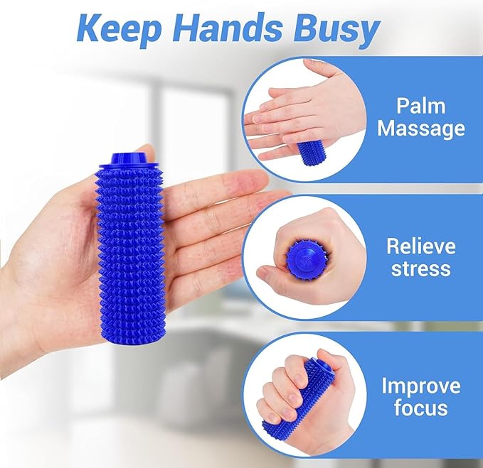 Little Ouchies Fidget Toy, Spike Roller Toy, Adults Pain stim Fidget Toy, Sensory Toy for Anxiety Relief Skin Picking, Press and Rotate Adults Spiky Sensory Toys, Portable ADHD Toys, Novelty Gifts