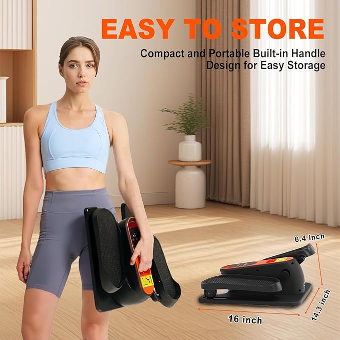 HOTSWEAT Under Desk Elliptical Machine, Ellipse Leg Exerciser as Seen on TV for Seniors with Remote Control, Portable Electric Seated Pedal Exerciser with 12 Speed Levels for Home Office