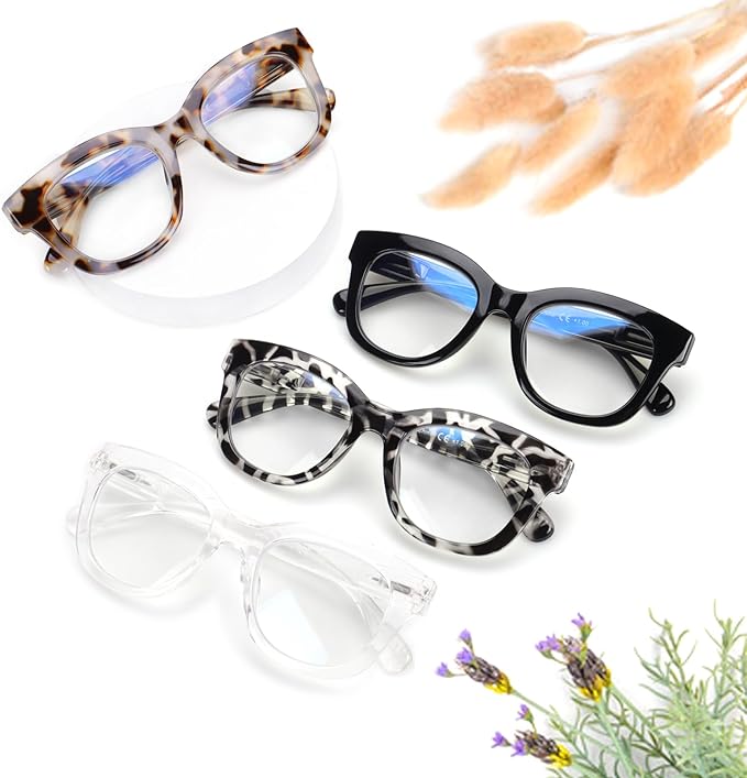 Progressive Multifocus Reading Glasses for Women Men Blue Light Blocking Computer No Line Multifocal Readers