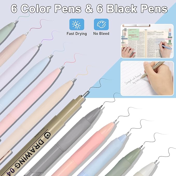 54Pcs Bible Journaling Kit with Pencil Case, Bible Highlighters and Pens with Tabs, Notebook, Bible Study Supplies Journel Essentials Accessories Tools for Women,Back to School Gifts (Blue)