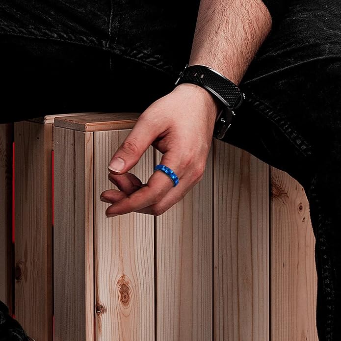 Fidget Rings For Anxiety For Women, Spinning Anxiety Ring Stainless Steel Fidgets Two Gear Fidget Ring High Polish Anxiety Ring for Women Men Wedding Band Gifts Jewelry Size 6-10