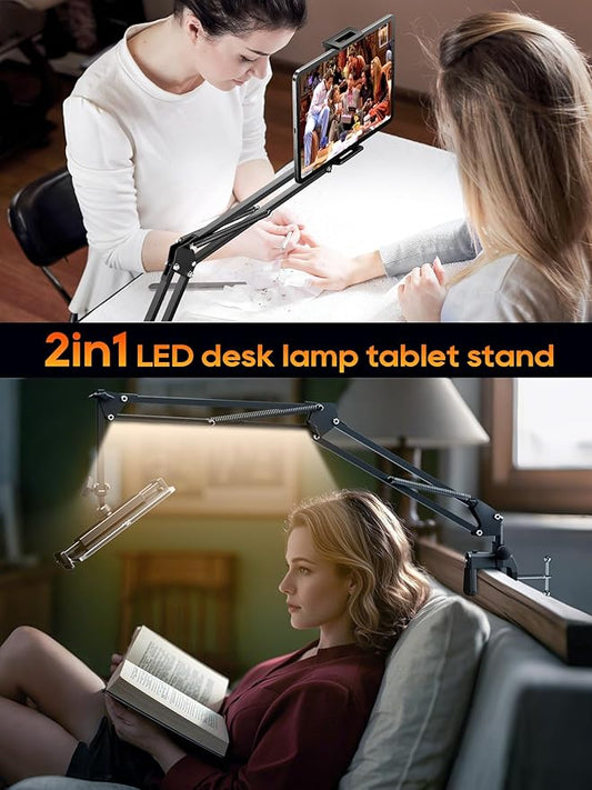 Tablet Clamp (Black with Light, Clamp for Board)