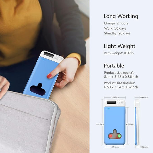 ySky Cell Phone Lock Box with Timer,Portable Timed Phone Lock Box for iPhone and Android Phones, Self-Control Timer Phone Locker to Help Kids,Students Focus Back, Mobile Phone Addiction(Blue)