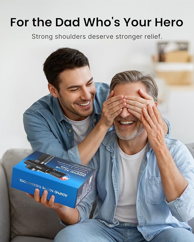 RENPHO Thermacool Massage Gun Deep Tissue with Heat and Cold Head, Handheld Muscle Massager with Carry Case, Percussion Body Muscle Masajeador for Men Women Athletes, Active