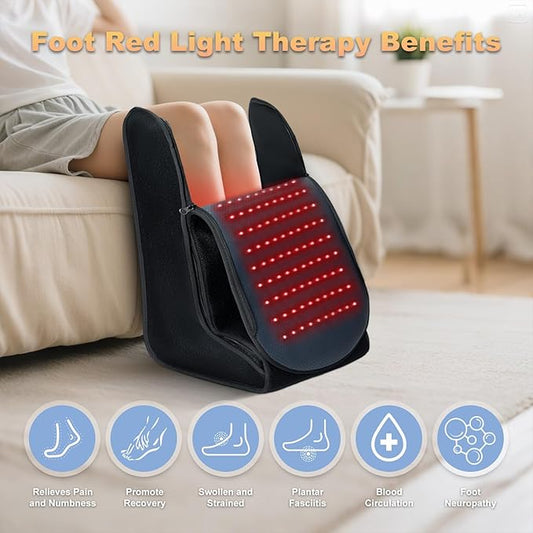 Red-Light-Therapy-for-Feet,2025 Upgraded 4 Modes for Legs Ankle,Infrared Light Therapy Consisting of 420 Dual Wavelength LED,Adjustable Power and Time Controller(14.8 * 12 * 18.2IN)