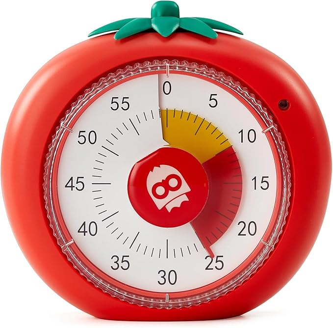 Timer for Kids, 60-Minute Countdown Visual Timer for Classroom Office Kitchen, Desk Timers Kids Time Management Tools for ADHD Focus, 4-Color Zone Pattern Pomodoro Timers
