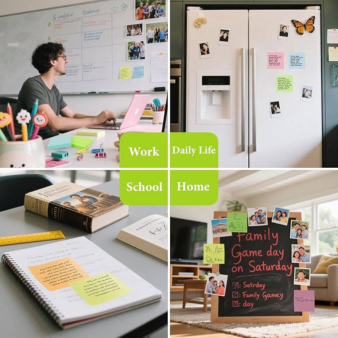 20 Pack Sticky Notes 3x3 Inches Sticky Note, Colorful Self-Stick Note Pads,Perfect for Office, Study, and Daily Life Organization,50 Sheets/pad