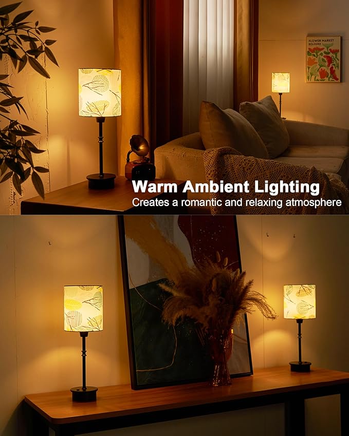 UMEXUS Cordless Table Lamp for Bedroom, Rechargeable Battery Operated Lights, Dimmable Touch Bedside Night Light Lamp for Nightstand Living Room Side End Table Outdoor Patio Home Decor