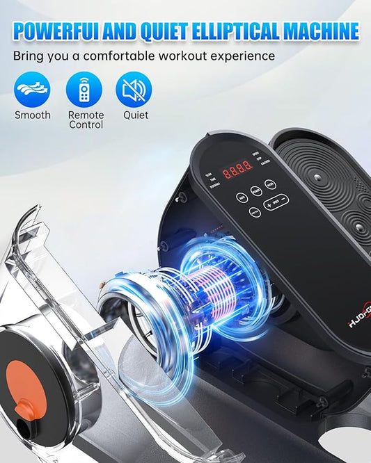 Under Desk Elliptical Machine, Electric Ellipse Leg Exerciser as Seen on Tv for Seniors with 12 Adjustable, Portable Quiet Elliptical Machine, Seated Pedal Exerciser with Remote Control
