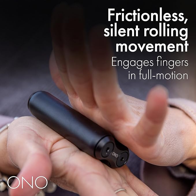 ONO Roller - Handheld Fidget Toy for Adults | Help Relieve Stress, Anxiety, Tension | Promotes Focus, Clarity | Compact, Portable Design (Full Size/Aluminum, Black)