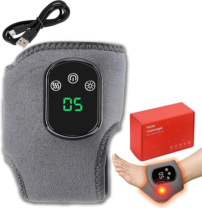 2026 Upgraded Rejuvacare Foot Massager, Foot Renew Triple Method Massager with 3 Vibration Modes & 5 Heat Levels, Ankle Massager for Circulation & Pain Relief, for Neuropathy (1PC)