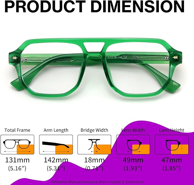 FEISEDY Aviator Blue Light Glasses for Men Women, Retro 70s Style Design Anti Glare Digital Eyestrain & Daily Wear B0284