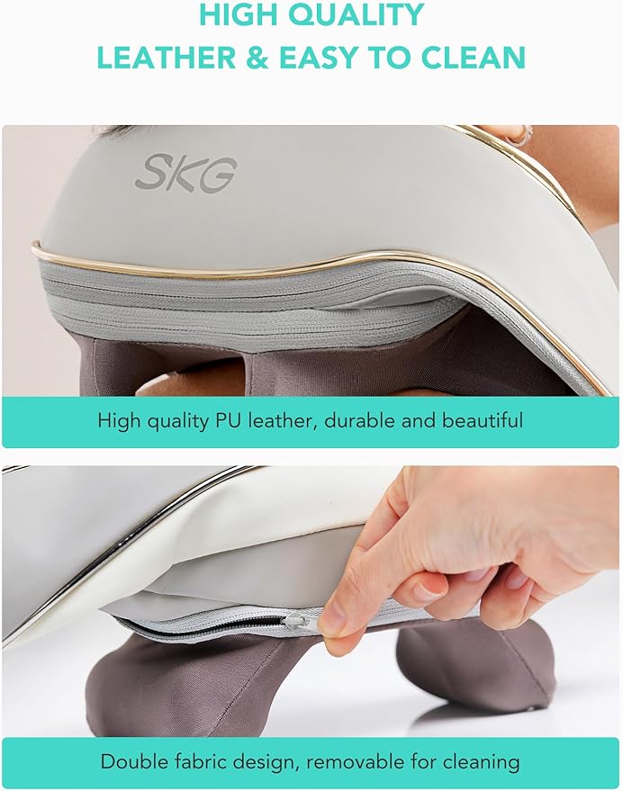 SKG Neck Massager for Pain Relief Deep Tissue 6D Kneading with Heat Cordless Neck and Shoulder Massage Gifts for Men and Women H5 mini