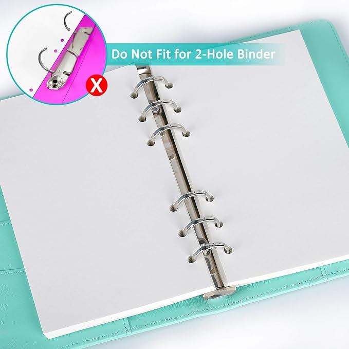 A6 Refill Paper, 320 Pages A6 Loose Leaf Paper 6 Hole Notebook Refills for 6 Ring Refillable Binder Notebook Planner Diary Journals Painting Personal Organiser-Blank Pages
