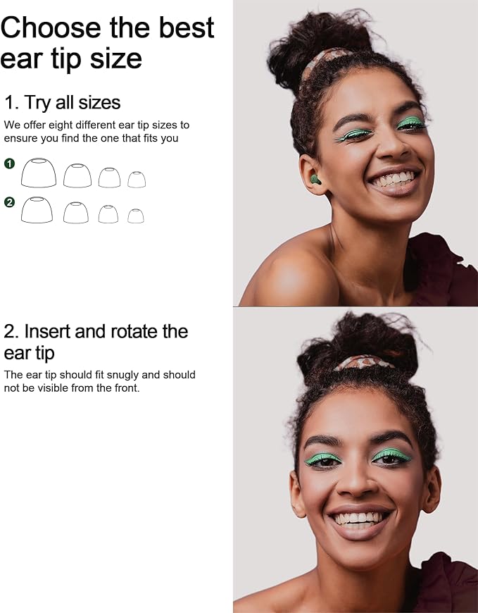 45dB Ear Plugs for Sleeping 0.1oz Ultra-Comfy Noise Cancelling Ear Plugs for Concerts, Deep Focus, Travel, Noise Reduction Ear Plug with 8 Ear Tips Reusable Earplugs with Carry Case Green