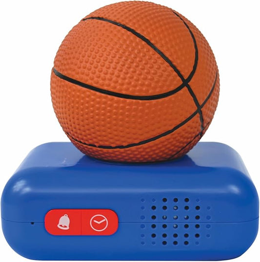 LEXiBOOK - Basketball - Basketball Nightlight Alarm Clock, Sounds and Melodies, LCD Backlit Screen, Luminous, Snooze, Blue/Orange, RL800BA