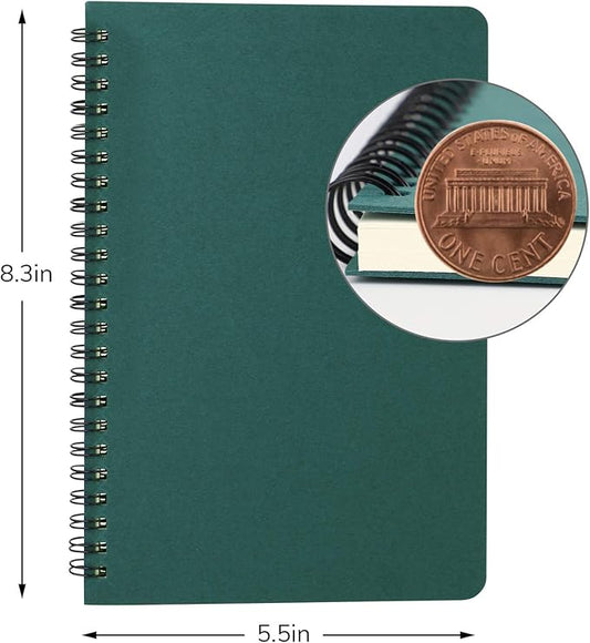 EUSOAR Hardcover Spiral Lined Subject Notebook, A5 160 Pages 1pcs 5.5"X8.3" College Ruled Travel Writing Notebooks Journal, Memo Notepad Sketchbook, School Office Business Diary Spiral Book Journal