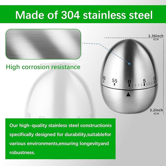 Mechanical Kitchen Timer, Cute Timer for Kids, Wind Up 60 Minutes Manual Countdown for Classroom, Home, Study and Cooking